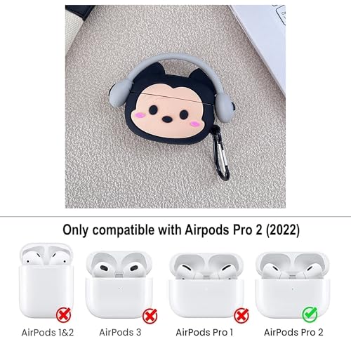 Image of YODI Case Cover for Airpods Pro|Pro 2|Airpods Pro 3|Airpods 4 Pouch, Silicone Cases with Cleaner Kit 360 Drop Protection,Shock-Resistant ([Headphone - Minne ], Airpods Pro /Pro 2)