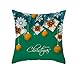 Produktbild Kriosey Kissenbezüge, Einzigartige Designs, Weihnachts Kissenhülle dekoration, 45 x 45 cm, Weihnachten Sofa Kissen Cover Kissenbezug und Dekoration Kissenbezug Frohe Weihnachten Dekorative Kissenhülle