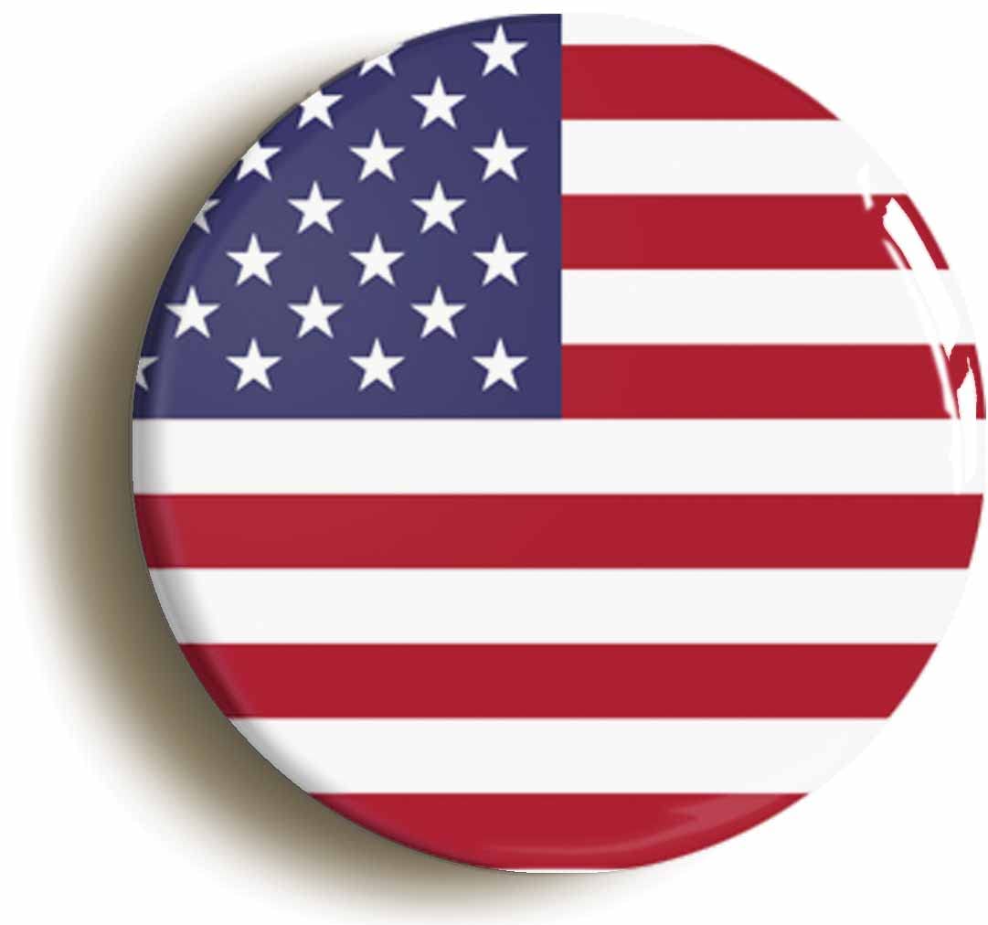 United States of America USA National Flag Fridge Magnet (Circular 2inch / 50mm Diameter)