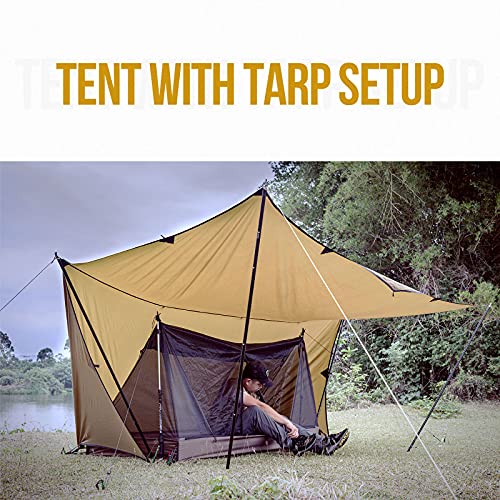 OneTigris Solo Mesh Tent, Ultralight Screen House with 3000 Waterproof Bathtub Floor for Camping Hiking Backpacking Traveling Fishing Patio - Thumbnail 5