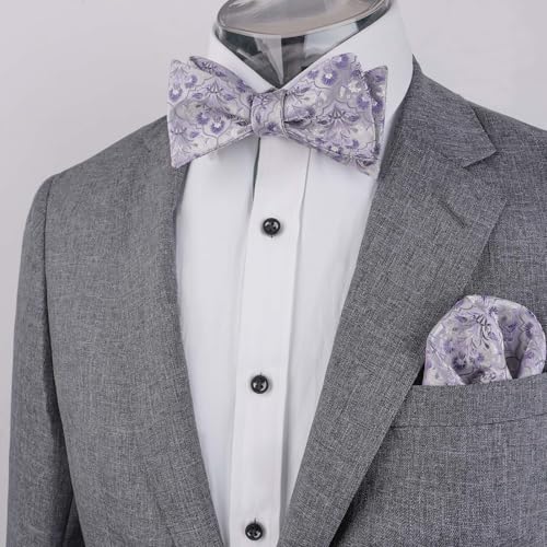 Image of Alizeal Mens 2pcs Floral Pattern Bow Tie Set