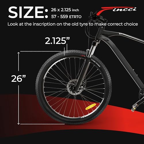 Fincci Foldable 26 inch Bike Tires with 2X Inner Tubes