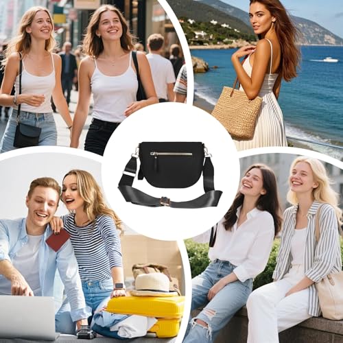 Sac à bandoulière tendance en nylon résistant à sangle ajustable