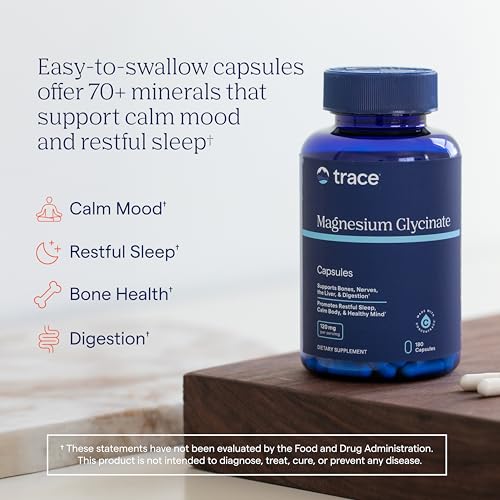 Trace Minerals Magnesium Glycinate Capsules, 120 mg, 180 Count - Image 2