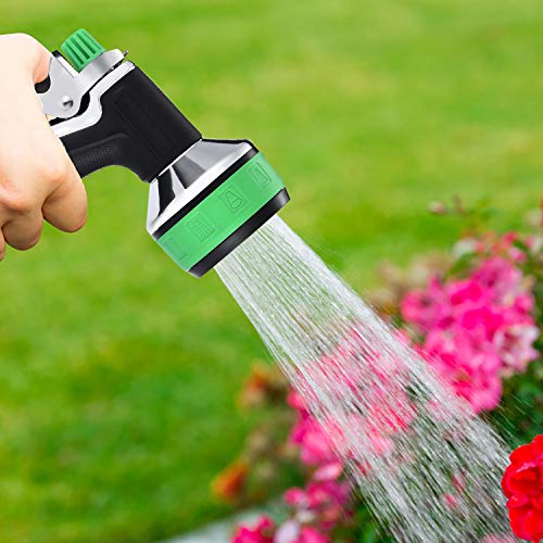 Garden Hose Nozzle｜ Aluminum Alloy 10 Sprayers Patterns Water Hose Spray Nozzle｜Suitable For Watering Equipment, Cleaning, Car Washing And Showering Pets #TOP4