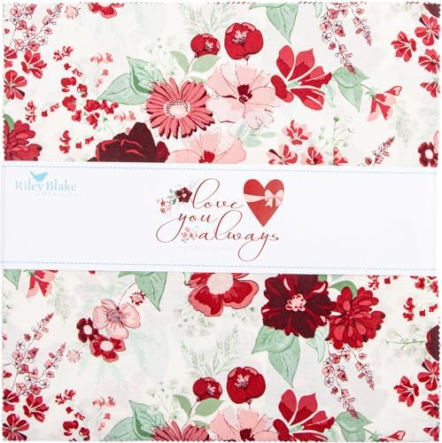 Sandy Gervais Love You Always 10" Stacker 42 10-inch Squares Layer Cake Riley Blake 10-16870-42 image 4