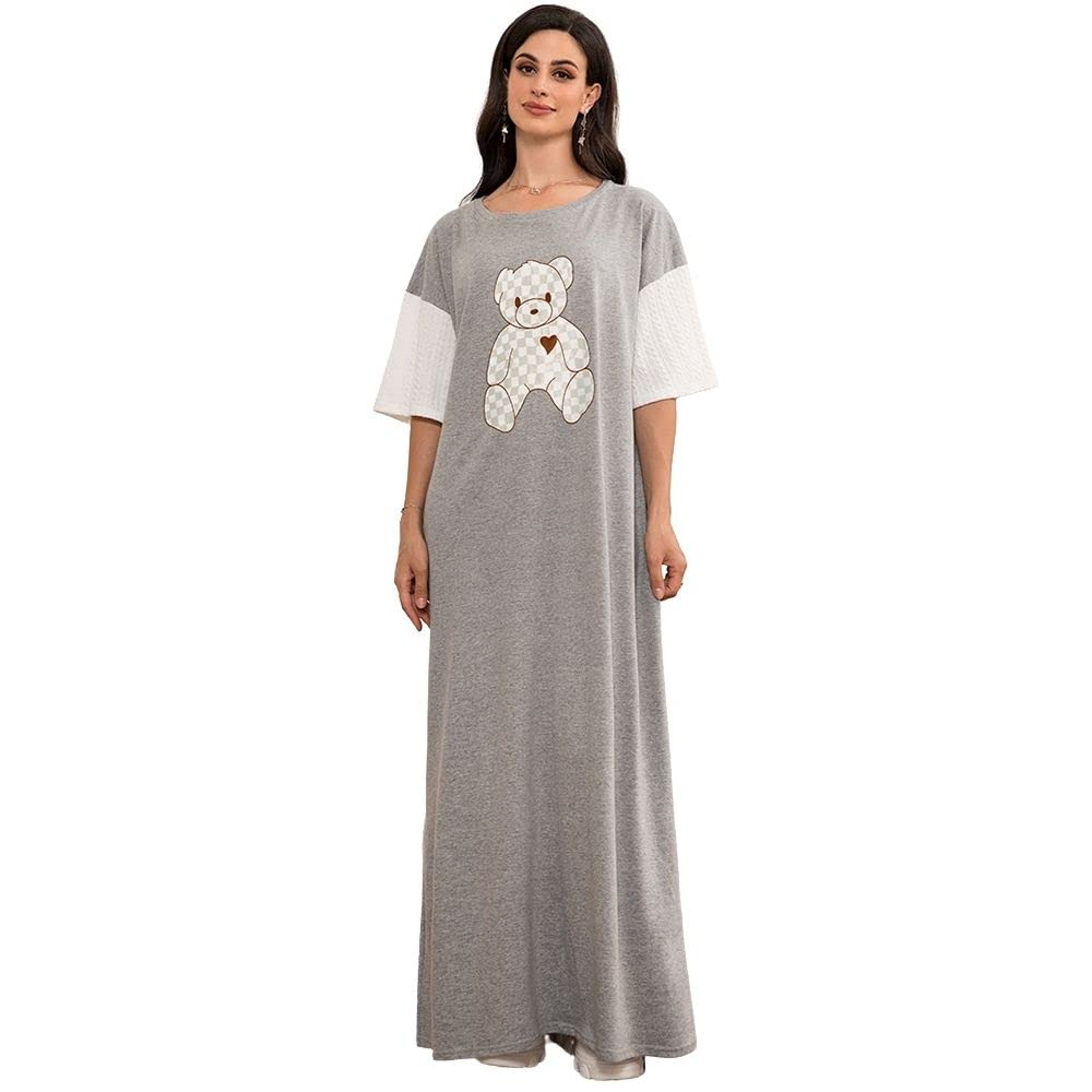 FridayIn Women's Fashion Elegant style Bohemian Floral Party Abaya Long Dresses