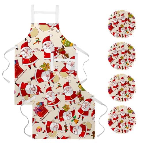 Tablier de serveuse de Noël idéal pour la pâtisserie créative et les fêtes