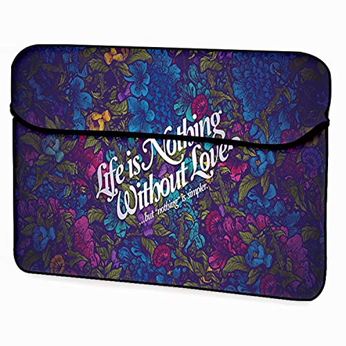 Image of TheSkinMantra Life is Nothing Without Love Laptop Sleeve /Slip case /MacBook Sleeve for 13-13.3 inch Laptops, Multi-Coloured, (13207MAC)