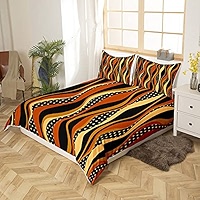 ss ss品 Geometric Print Duvet Cover Set Cow Comforter Cover Stripe Line