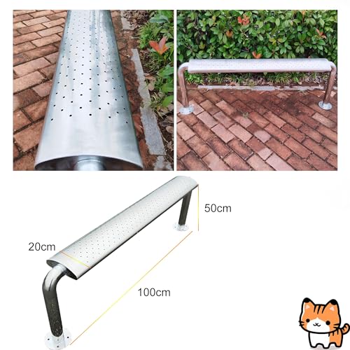 Banc de parc en acier inoxydable au design architectural épuré