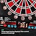 Electronic Dart Board LED Electric Digital Scoreboard Dart Boards for Adults with MDF Cabinet, 355 Variations - 12 Soft Tip Darts & 100 Replacement Tips