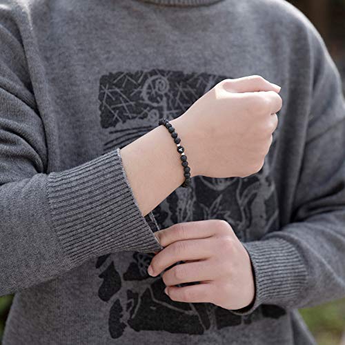 Migati Name Bracelet Personalized Initial Letter Lava Rock Handmade For Women Men Couples (T) #TOP6