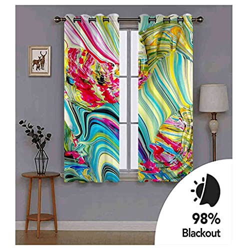 Rideaux salon occultants polyester rouge abstrait avec isolation phonique