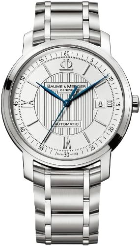 Baume & MercierMen's A8837 Classima Silver Guilloche Dial Watch