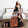 Ship Next Day Custom Baltimore Blanket Personalized Name Number Soft Flannel Throw Blanket Sport Fans Gifts for Men Women Youth Baby Decor for Bed Sofa,30"x40"/40"x50"/50"x60"/60"x80" #5