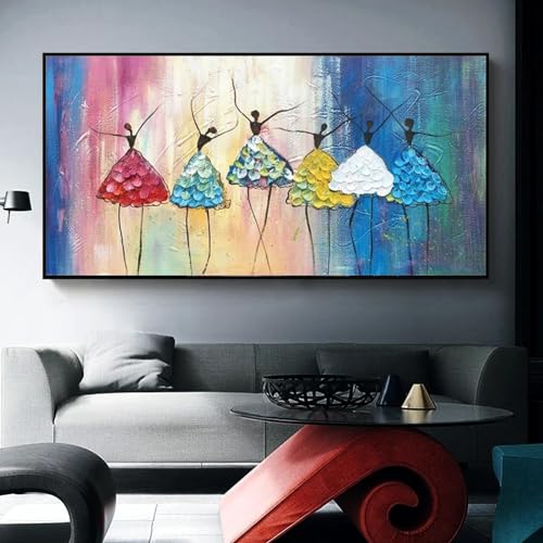 Peinture sur toile danseuse de ballet pour créer un salon élégant et une déco murale zen