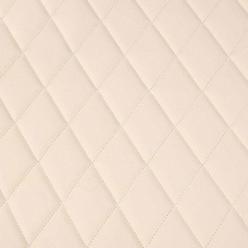Quilted Foam Vinyl Fabric Simple Stripe Diamond Pattern Thick Sponge Backing for Furniture Upholstery, Car Headliner, Headboards,DIY Projects, 39x61 inch (Black&red)