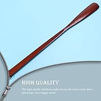 Vista 5 de EXCEART 2 piezas de cuerno de madera de mango largo para botas de mano, levantador de zapatos, palo auxiliar para hombres mayores, mujeres y niños