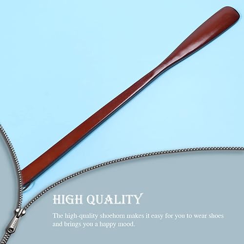 Miniatura 5 de EXCEART 2 piezas de cuerno de madera de mango largo para botas de mano, levantador de zapatos, palo auxiliar para hombres mayores, mujeres y niños