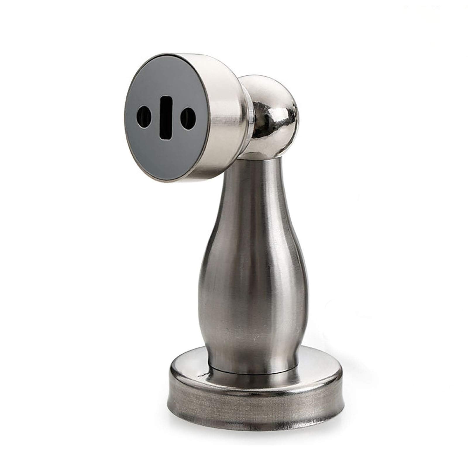 Luercher Silver Door Stop Magnetic Door Stops Wall Floor Mounted Door Stopper Solid Metal Magnetic Doors Holder Catch For Home Office(Silver)