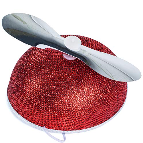Propeller Hats Red Propeller Hat for Adults Nerd Hat by Funny Party