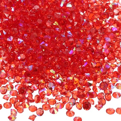 Confettis de table mariage rouge AB en acrylique 3mm M METERXITY x14000