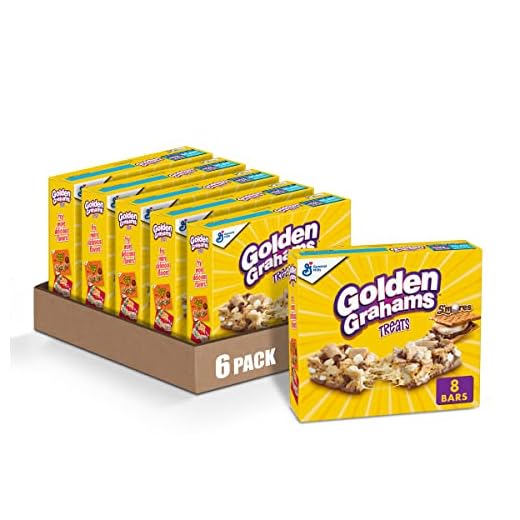 Cereal Treat Bars Golden Grahams S'mores Chocolate Marshmallow, 8.48oz Box (Pack of 6)