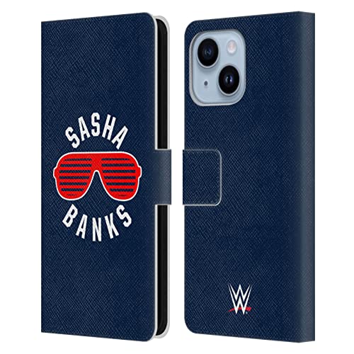 Étui en cuir WWE Sasha Banks pour iPhone 14 Plus imprimé haute définition