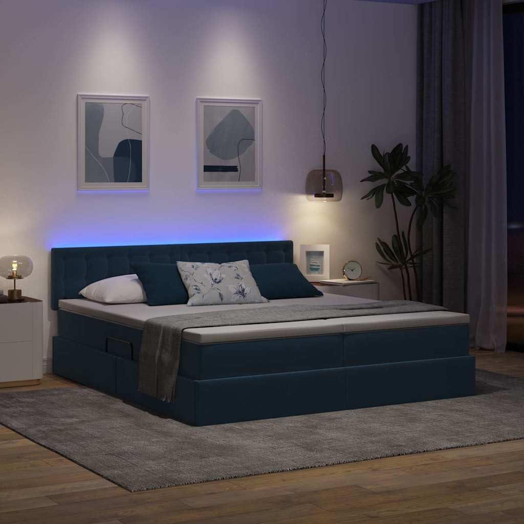Velluto Blu Scuro Contenitore Idraulico Rettangolare 200 x 200 cm