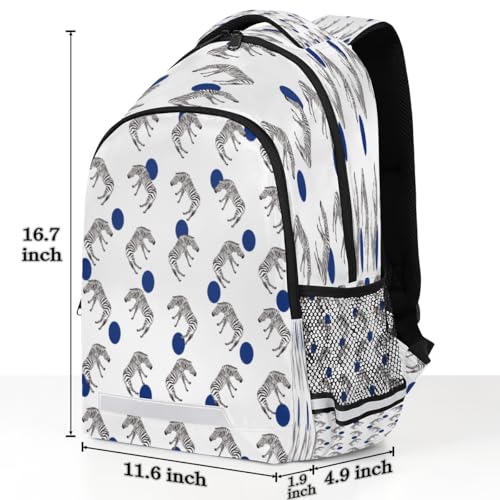 Cute Abstract Zebras Dots Backpack with Chest Strap Reflective Lightweight Travel Hiking Backpack for Men Women Waterproof Daypack Back Pack for Commute Camping3