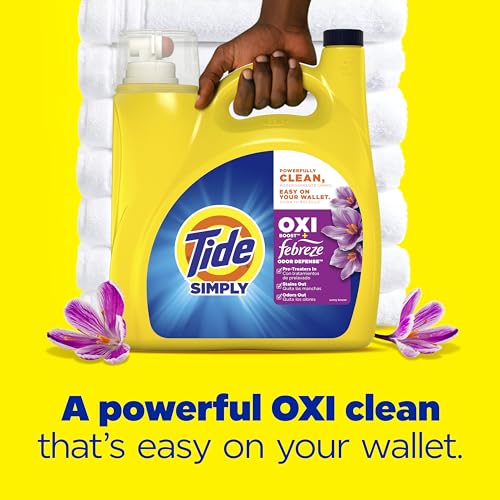Tide Simply Oxi Boost + Febreze Odor Defense, 162 fl oz, 115 Loads, Tough on Stains and Odors, Febreze Sunny Breeze Scent - Image 3
