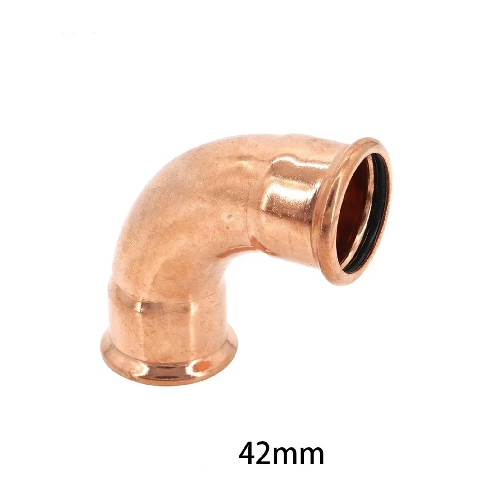 Accesorios de cobre de 15-54 mm, codo de presión de abrazadera simple de 90 grados, junta de tubería de agua de 90 grados, tipo M(ID42mm Thread)