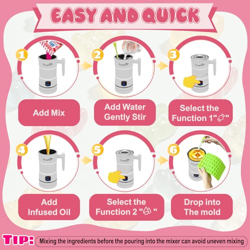 Image of Gummy Maker Machine, Oil Infused Gummy Candy Maker, DIY Edible Gummy, Jelly & Pudding, Gummy Making Kit, , Include 1 Bear Mold, 1 Fruit Mold, 2 Dropper &1 Mixing Stick 5-Years Free Replacement (White)