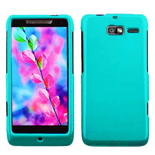Screen Protector + Hard Case Phone Cover for Motorola Luge Droid RAZR M XT907 (Teal)
