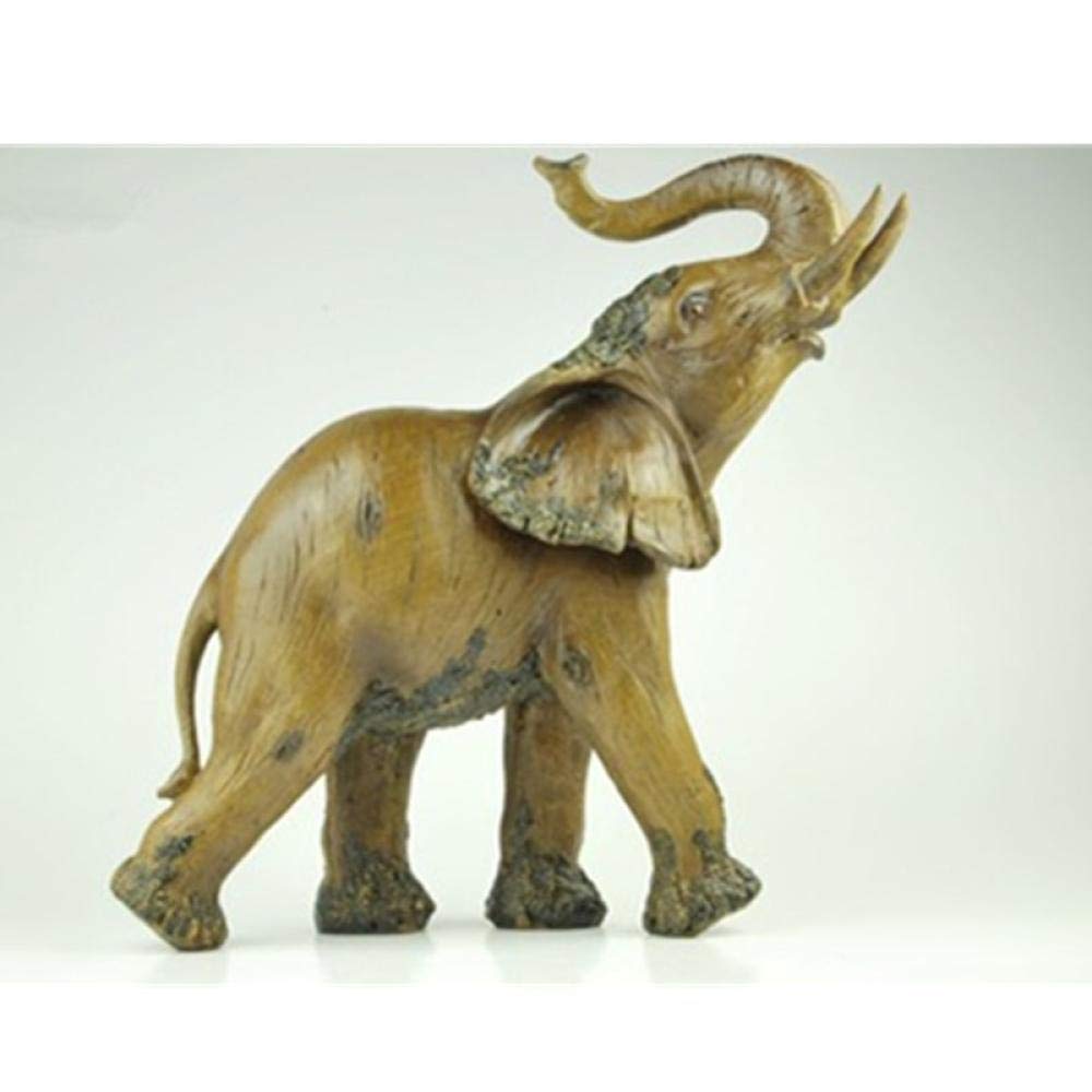 Amazon.co.jp: 彫刻 木製の動物の装飾の小像象の像アート彫刻クラフト