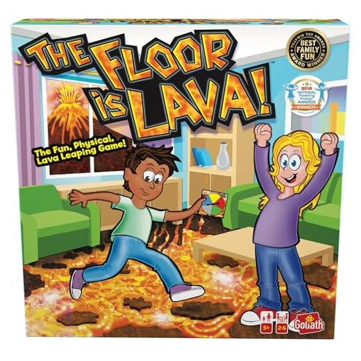 Goliath - THE FLOOR IS LAVA! - Gioco Interattivo per Bambini e Adulti - Stimola l'Attività Fisica e l'Immaginazione - Da 2 a 6 Giocatori - Dai 5 Anni in Su - Divertente e Coinvolgente - Multilingue