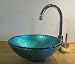 Produktbild Nero Aufsatz Glas Waschbecken blau 31cm