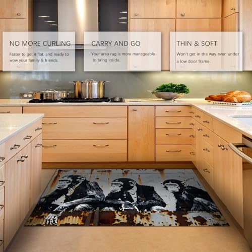Tapis pour salon antidérapant lavable idéal pour chambre à coucher - 5