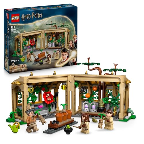 Harry Potter Castello di Hogwarts: Lezione di Erbologia con 3 Minifigure tra cui e Hermione Granger e Neville Paciock e 3 Piante Giocattolo di Mandragola - Regalo per Bambini da 8 Anni - 76445
