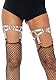 Leg Avenue Damen Irisierend Strumpfband mit einem Metallem Herz, Einheitsgröße (Silber), 0.1 kg Garterbelt, grau