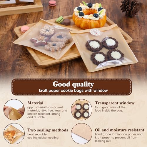 Save 50% - HONKID 100 Pack Cookie Bags with Seal Stickers - Image 5
