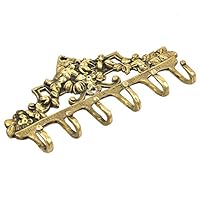 IndianShelf Gold Vintage Wall Hooks for Keys- Boho Key Holder for Wall Decor- Coat Rack Wall Mount- Victorian Brass Coat Hooks- Decorative Key Hooks for Wall Hanger Antique Shabby Chic Towel Hooks