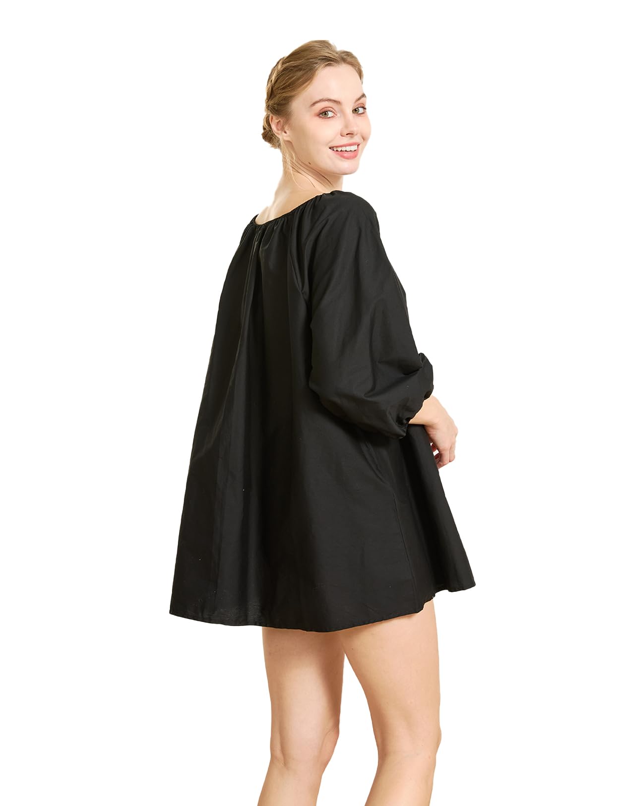 BEAUTELICATE Chemisier Victorien Renaissance Rétro en 100% Coton De Femme Haut Steampunk Gothique Médiévale Blouse Manches 3/4 Tops à Épaules Dénudées Décontractés Blanc Crème
