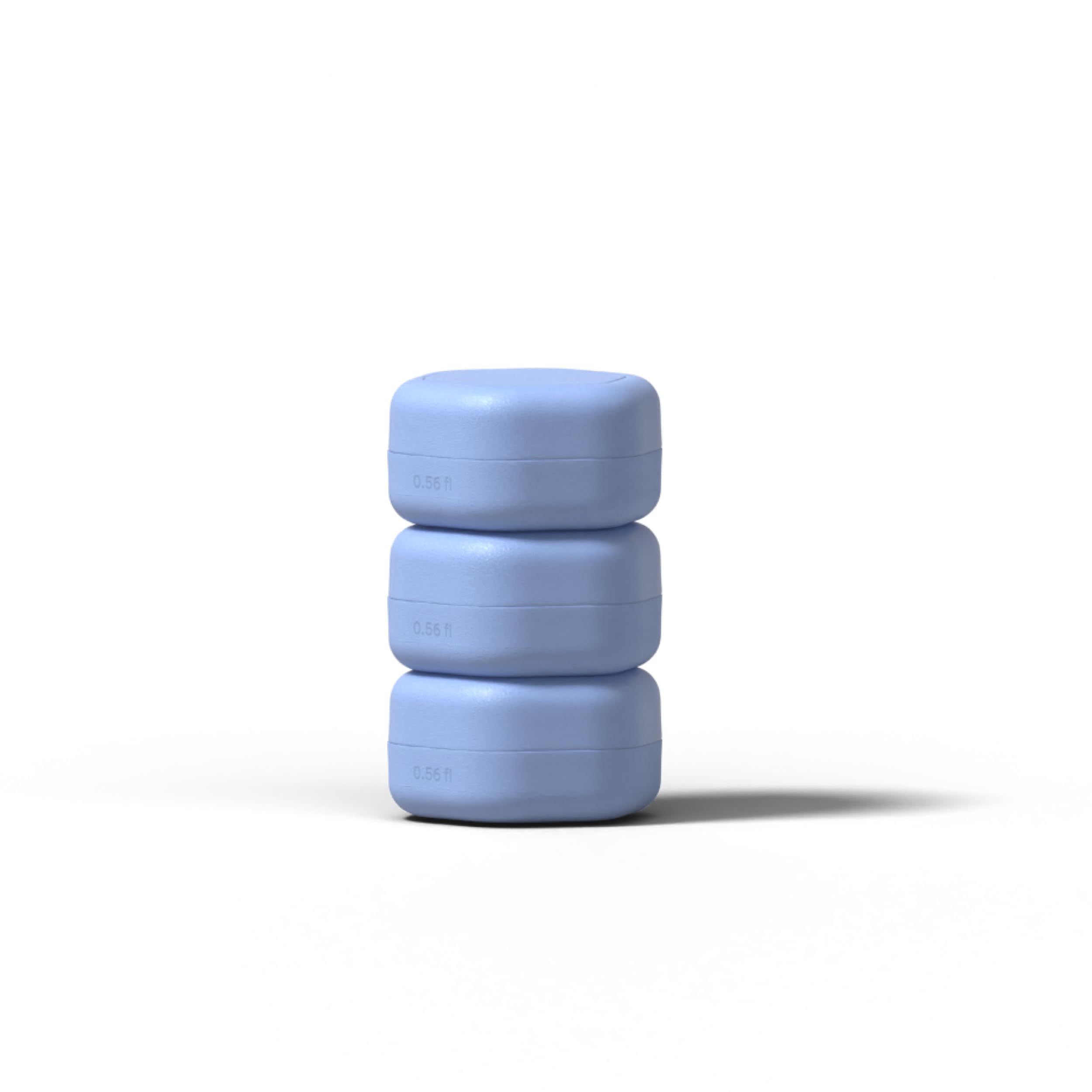 Cadence Travel Containers Basic Skincare Set - Magnetic Containers with Lids,Carry On Travel Essentials For Women/Men - 3 Small Capsules (0.56oz) -