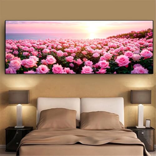 Kit complet de diamond painting rose Mefooge 40x80cm