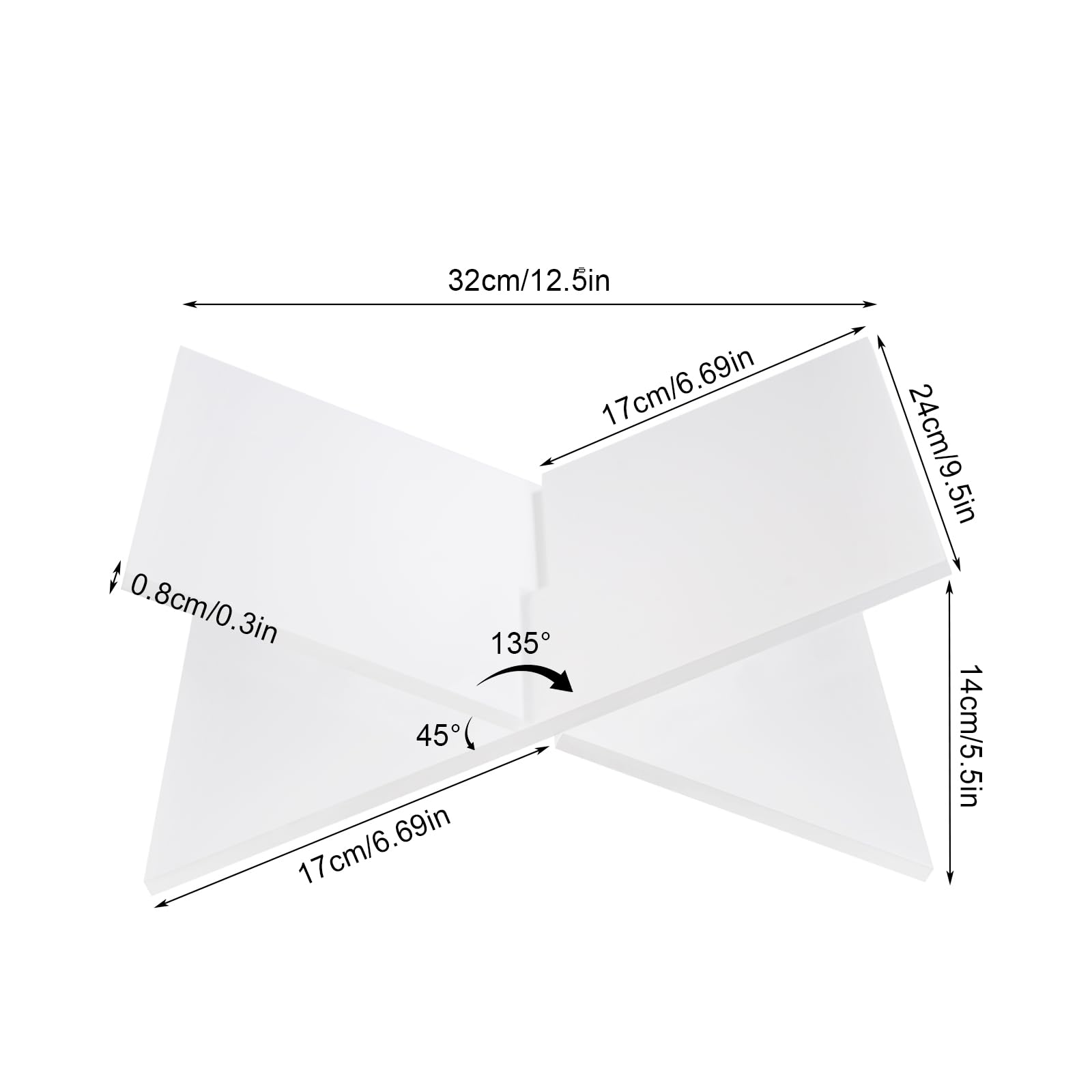 Portalibri in acrilico bianco – cornice a croce in acrilico per esposizione e lettura, adatto per arte, Bibbia, libro di cucina, cavalletto, riviste