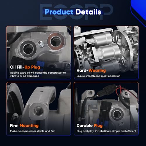 Image of ECCPP AC Compressor 2011-2019 Fit for Freightliner Cascadia 12.8L 14.8L 15.6L Air Conditioning Compressor