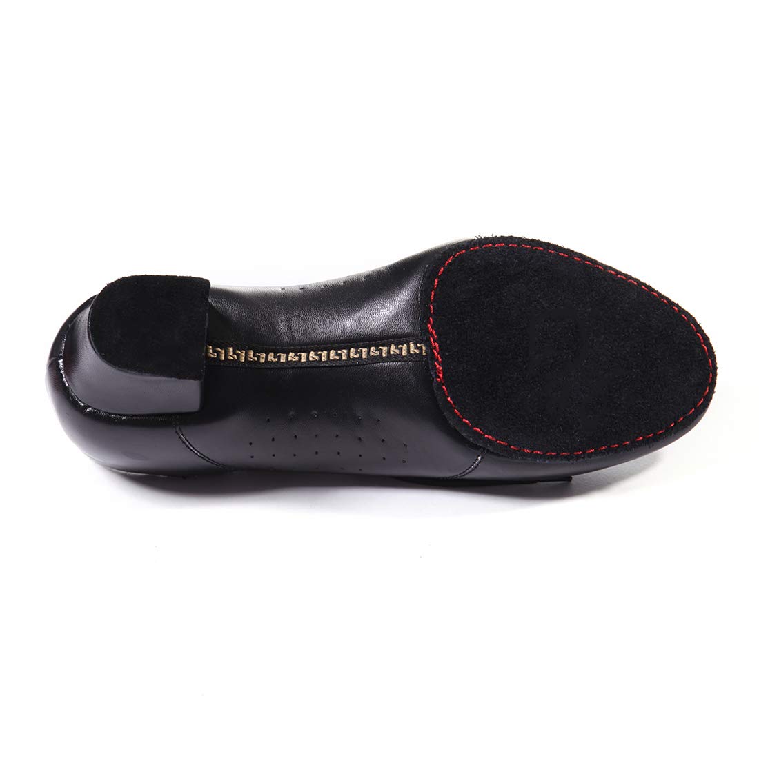 DoGeek Buty do tańca latynoskiego, okrągłe noski, średni obcas, 3 cm, buty latynoskie, balowe, męskie, czarne, do latyno/nowoczesnego/samba/chacha (lepiej wybierz jeden rozmiar większe)