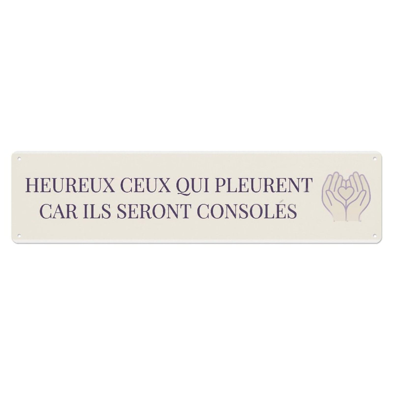 Fyrn Style Blessed Mourn Comforted Scripture Bible Verse Positive Metal Tin Sign